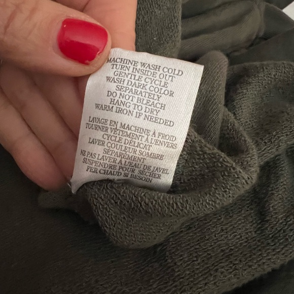 Z Supply Women Olive Green Distressed Lounge Set M Joggers + M Sweatshirt - Picture 13 of 15